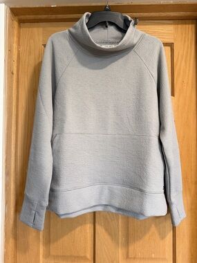 Nine West Light Gray Textured Cowl Neck Sweater